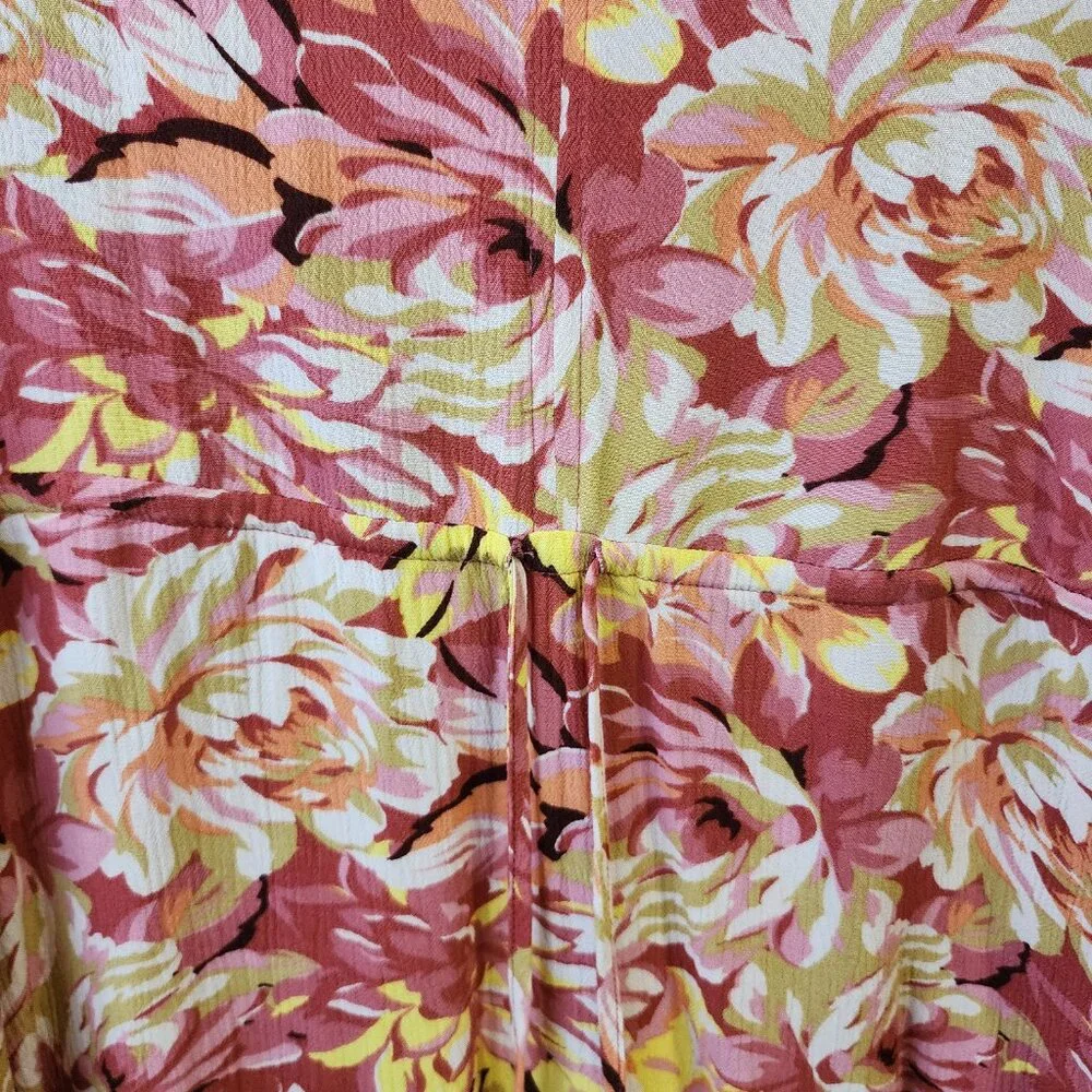 TORRID Rust Floral Print Ester Long Sleeve Peasant Top Size 2 NWOT - Picture 6 of 8